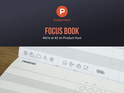 #2 on Product Hunt habits notebook print product product hunt tasks to do ui ux ux kits