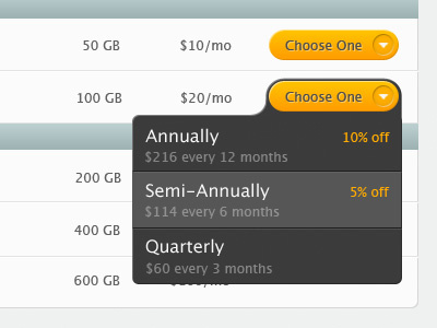 EngineHosting: Choose a Plan / Billing Cycle