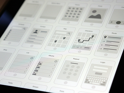 New UX Kit in Progress app flowchart ios mind map mindmap mobile omnigraffle stencil template ui ux wireframe
