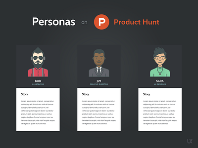 Personas on Product Hunt adobe xd downloads figma illustration mockups persona personas product hunt sketch templates user experience ux ux ui ux design ux kits uxdesign uxui
