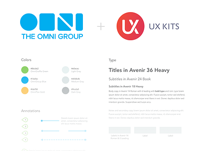 Omni Group + UX Kits flowcharts omnigraffle stencil style guide ux ux kits uxdesign wireframes