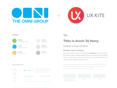 Omni Group + UX Kits flowcharts omnigraffle stencil style guide ux ux kits uxdesign wireframes