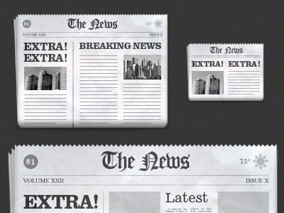 Freebie: Newspaper Icons freebie icon news newspaper