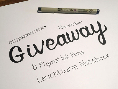 November Giveaway: Micron Pens and Leuchtturm Notebook