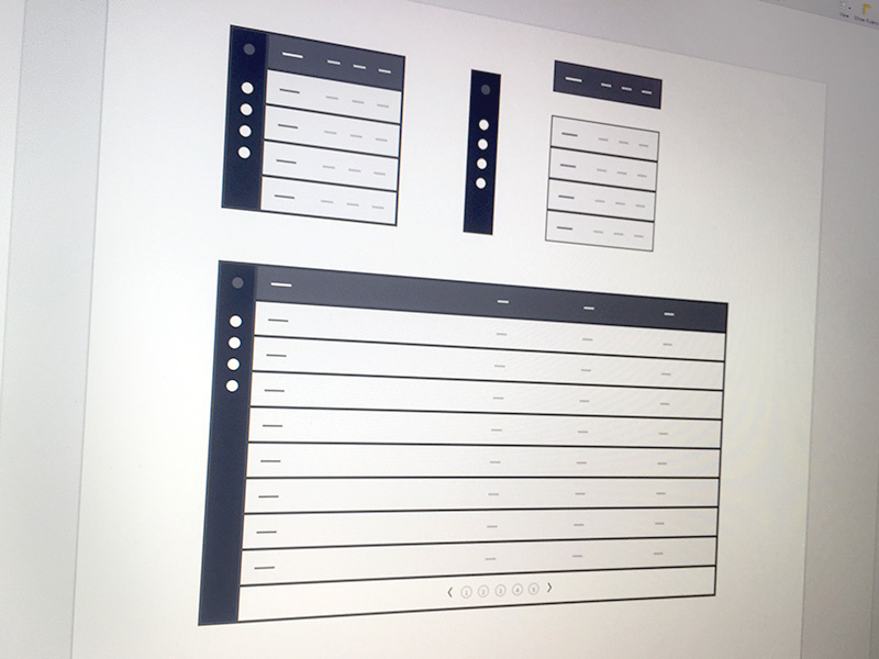 Tables for Square sketch software kit tabular tables wireframes wireframe ui ux ux kits
