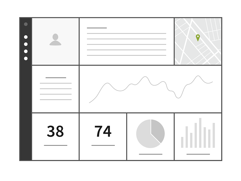 Squares Dashboard flat mockup ui kit software ux kits kit ux ui wireframe dashboard
