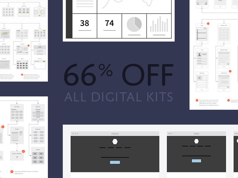 Early UX Kits Sale cyber monday black friday discount interface ux kits mockup website wireframe ux