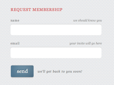 Request Membership button form texture