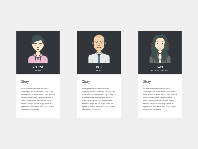 Simple Personas cards persona sketch template user persona user story ux ux design ux kits
