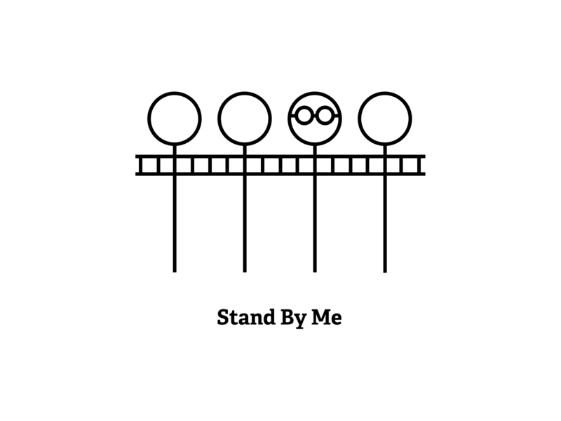 Stand By Me (Weekly Warmup #20) dribbbleweeklywarmup icon logo movies