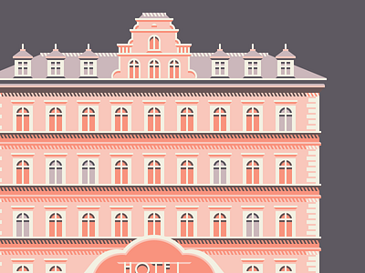 The Grand Budapest Hotel budapest flat hotel illustration movie movies the grand budapest hotel