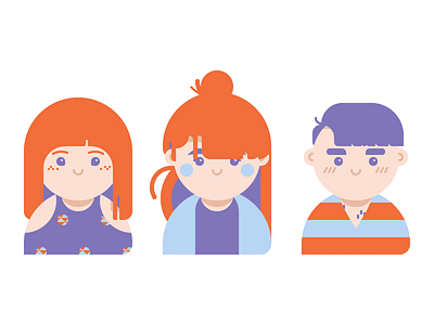 Chosen Family face flat illustration people portrait