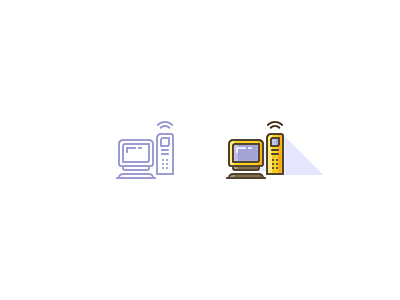 Computer computer electronics icon illustration it media outline stroke technology