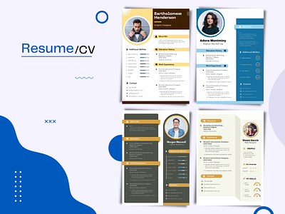 Modern Job Resume/CV Templates corporate cv digital marketing graphic designer job marketing professional resume work