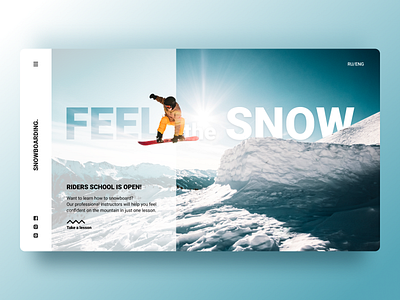 Snowboarding landing page concept