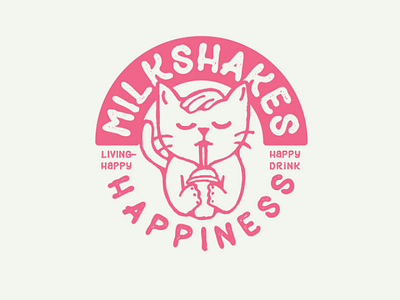 Milkshakes Happiness logo logodesign design