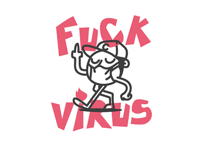 Fuck Virus logo logodesign design