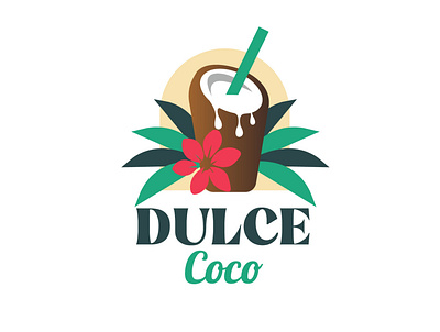 DULCE COCO design diseño de logo diseño plano logo logo logodesign design logodesign design brand tipografía