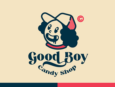 good boy Candy design diseño de logo diseño plano ilustración logo logo logodesign design logodesign design brand marca tipografía