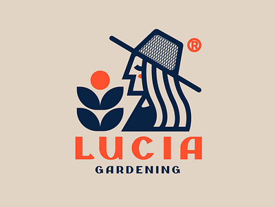 LUCIA Gardening design diseño de logo diseño plano illustration logo logo logodesign design logodesign design brand marca tipografía