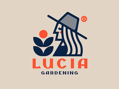 LUCIA Gardening design diseño de logo diseño plano illustration logo logo logodesign design logodesign design brand marca tipografía
