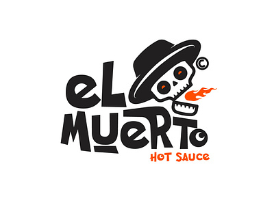 El Muerto - Hot Sauce design diseño de logo diseño plano illustration logo logo logodesign design logodesign design brand marca tipografía