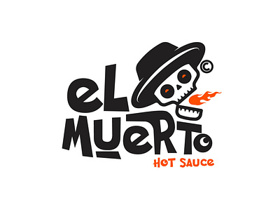El Muerto - Hot Sauce design diseño de logo diseño plano illustration logo logo logodesign design logodesign design brand marca tipografía
