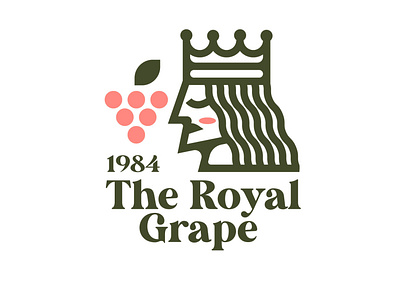 The Royal Grape diseño de logo diseño plano illustration logo logo logodesign design logodesign design brand marca tipografía