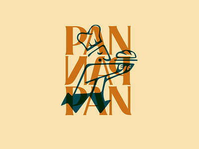 PAN PAN PAN design diseño de logo diseño plano illustration logo logo logodesign design logodesign design brand marca tipografía