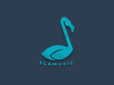 Flamusic art design diseño de logo flatdesign icono illustrator ilustración logo marca plano tipografía vector