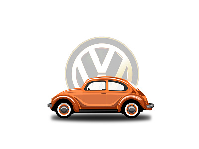 escarabajo Volkswagen art branding design diseño plano illustration ilustración logo logodesign marca plano tipografía
