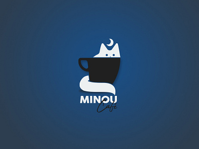 Minou Cafe art design diseño de logo flatdesign icono illustration ilustración ilustrador logo logodesign logotipo marca plano tipografía ui