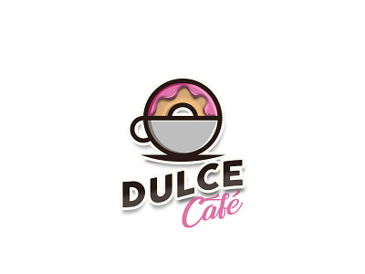 Dulce Cafe art diseño diseño de logo diseño plano icono ilustración ilustrador logo logodesign logotipo marca plano tipografía