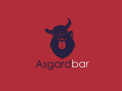 Asgard Bar art diseño de logo diseño plano icono illustration ilustración ilustrador logo logotipo marca tipografía