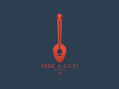 Music & Food art branding design diseño diseño de logo diseño plano flatdesign icono illustration ilustración ilustrador logo logodesign logotipo marca plano tipografía vector