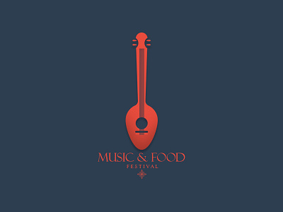 Music & Food art branding design diseño diseño de logo diseño plano flatdesign icono illustration ilustración ilustrador logo logodesign logotipo marca plano tipografía vector