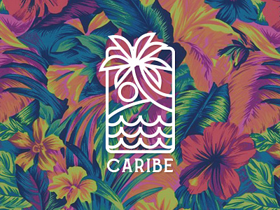 Caribe art diseño diseño de logo diseño plano icono ilustración ilustrador logo logotipo marca plano tipografía vector
