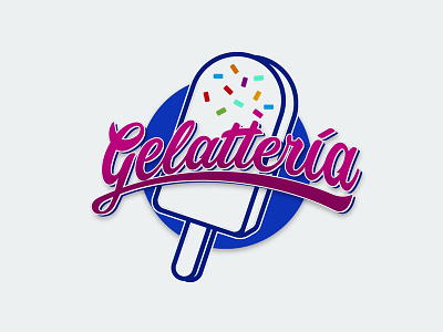 Gelateria diseño diseño plano icono ilustración logo logotipo marca plano tipografía ui vector