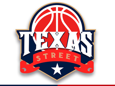 Texas Street Basketball art º diseño diseño de logo diseño plano icono ilustración ilustrador logo logotipo marca tipografía vector