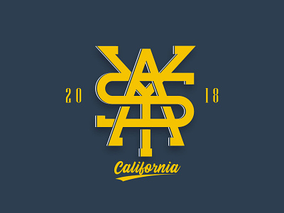 YAS California 2018 art diseño diseño de logo diseño plano illustration ilustración ilustrador logo logotipo marca monogram tipografía ui