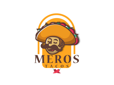 MEROS TACOS 🇲🇽 logo logodesign design