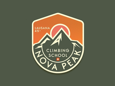 Climbing School Nova Peak logo logodesign design