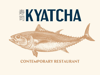 Kyatcha - Contemporary Restaurant artwork badge bar brand identity branding color palette fish illustration japan japanese layout logo menu menu design nozem design restaurant restaurant branding sushi type typography