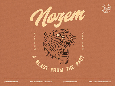 Nozem Series // 001 brand branding design handlettering identity illustration logo mark tiger type typography vector