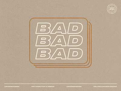 Bad Bad Bad bad badge badge design badge logo brand branding design identity illustration lettering logo vector