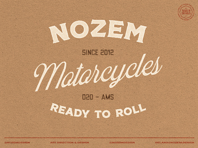 Nozem Series // 002 badge brand branding design handlettering illustration logo typography ui vector