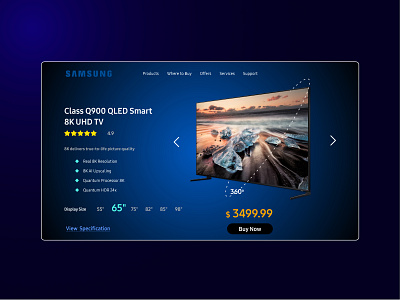 Webpage Concept for Samsung adobe xd creative design designer interface samsung ui userinterface web design webdesign webdesigner