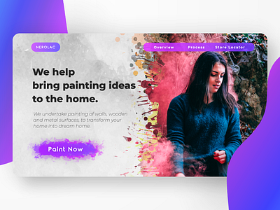 Nerolac Landing Page Redesign graphic design landing page paint redesign splatter ui user experience user interface ux web design