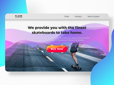 PlanB Skateboards Landing Page Redesign