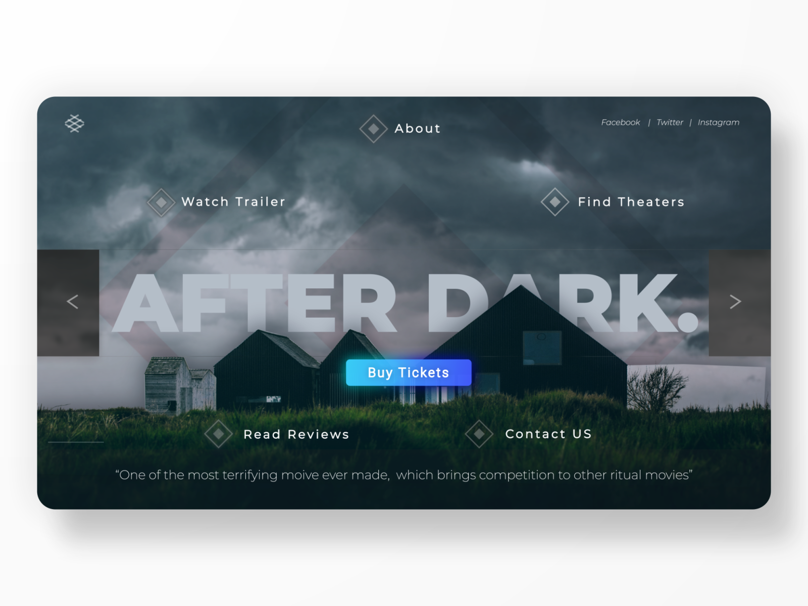 After Dark Movie Landing Page Redesign By Aashish On Dribbble